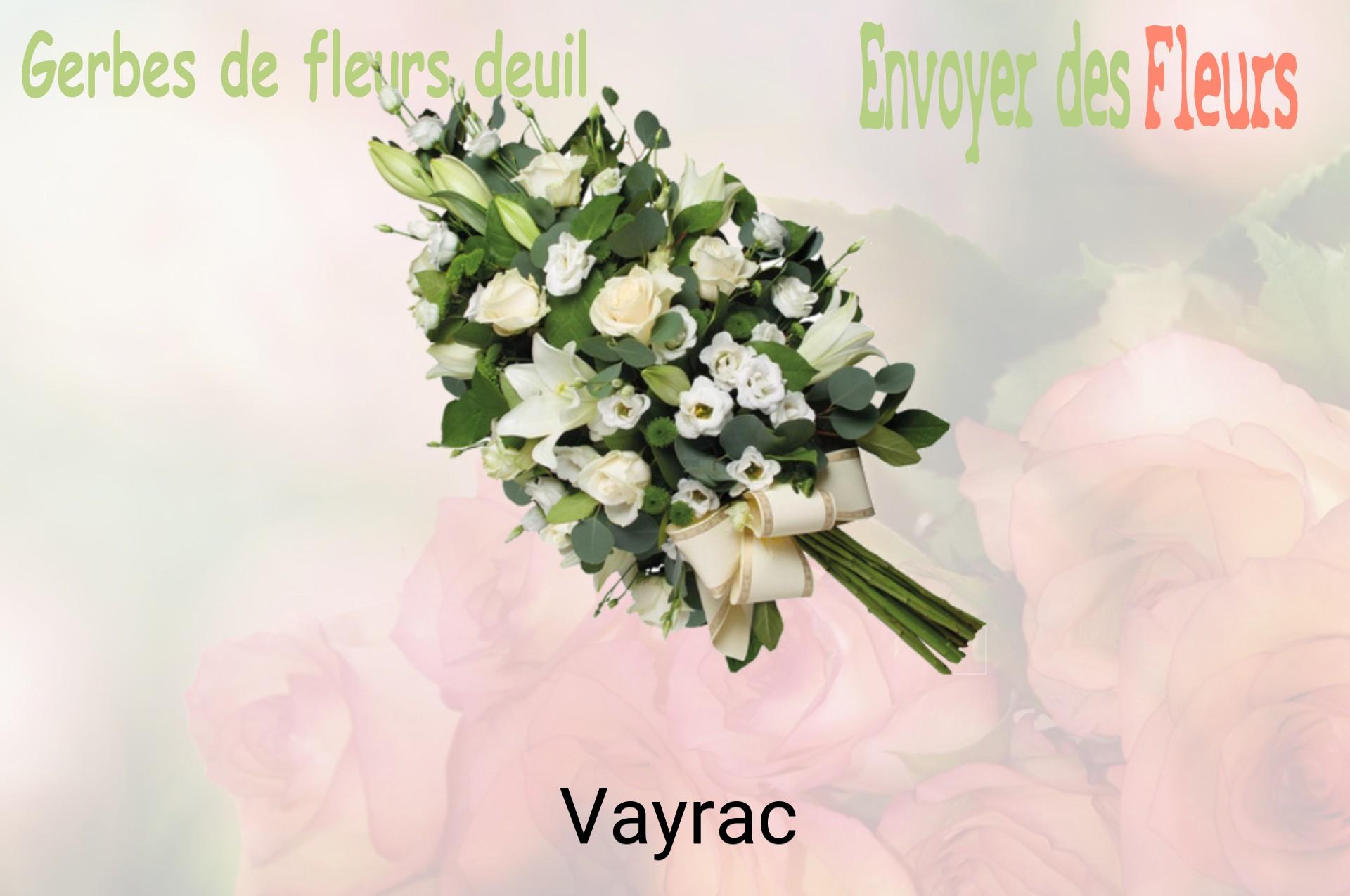 Gerbe de fleurs de deuil livrée à Vayrac